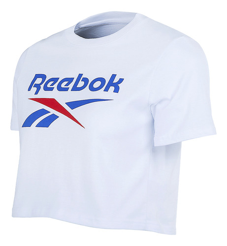 Remera Reebok Crop Mujer Blanca Solo Deportes