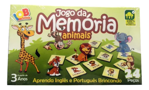Jogo Educativo da Memória de Animais Alfabetização Infantil