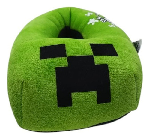 Pantufla Para Niño Minecraft Tela Creeper Mi4170 Verde 16-22