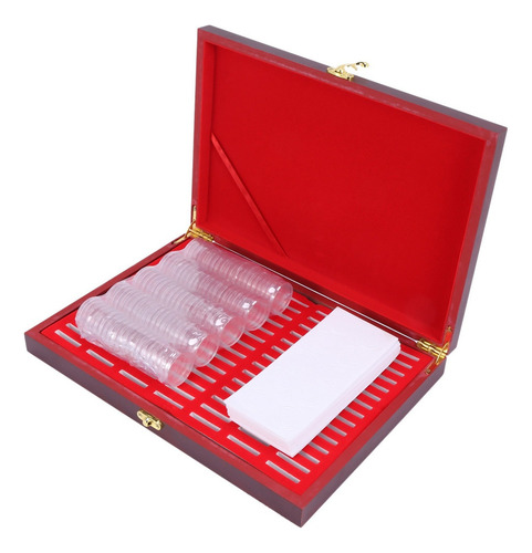 Zx Caja Redonda Para Guardar Monedas, 100 Unidades, Con
