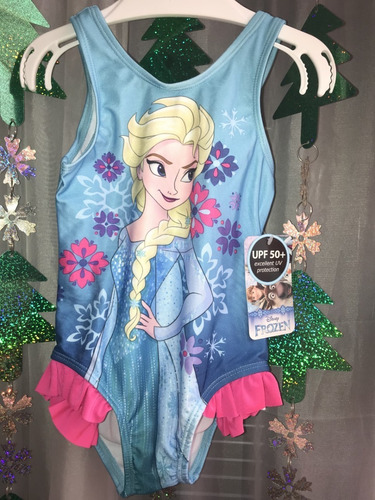 Malla Disney Frozen T2y3 Importada Con Etiqueta Prot. U V 50