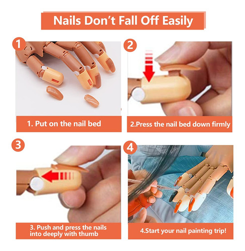 Manos De Entrenamiento De Uñas Acrílicas Flexibles, Modelo D
