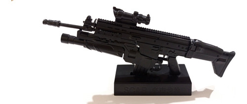 Arma Juguete Para Ensamblar A Escala 1:6 - Fusil Scar 14 Cm.