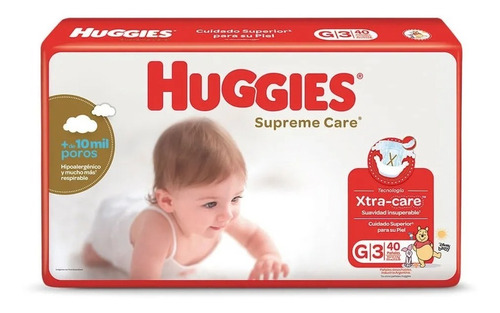 Pañales Huggies Supreme Care sin género G