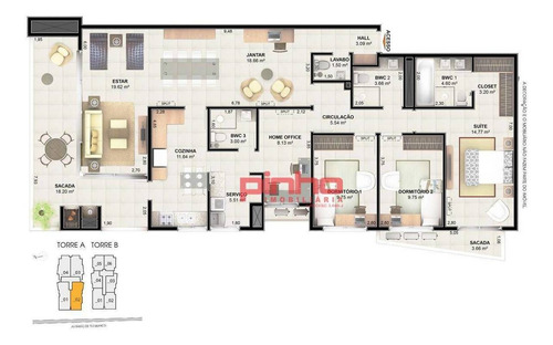 Imagem 28 de 30 de Apartamento Com 2 Dormitórios À Venda, 90 M² - Centro - Palhoça/sc - Ap0068