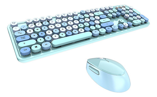 Conjunto De Teclado E Mouse Sem Fio Sweet Mixed Color 2.4g