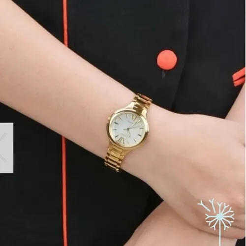 Ep5993 51a Reloj Citizen Eco Drive Dama Dorado blanco