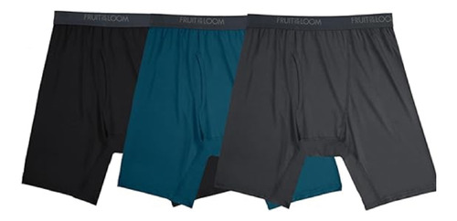 Pack 3 Boxer Fruit Of The Loom Lycra Pierna Larga Hombre