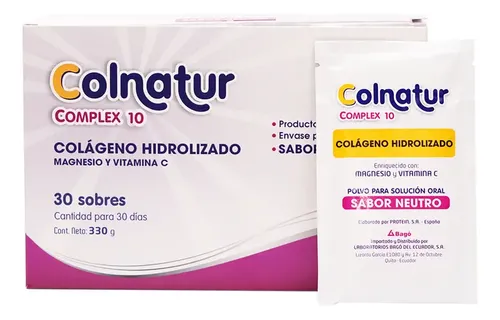 Colnatur Complex 10 Colágeno Hidrolizado Sin Sabor Vitaminas Caja 30u ...
