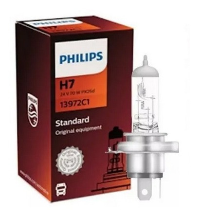 Lampada H7 24v 70w Philips Original 13972c1 Maquinas Onibus