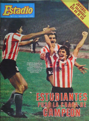 Camiseta Retro Estudiantes Campeón 1982