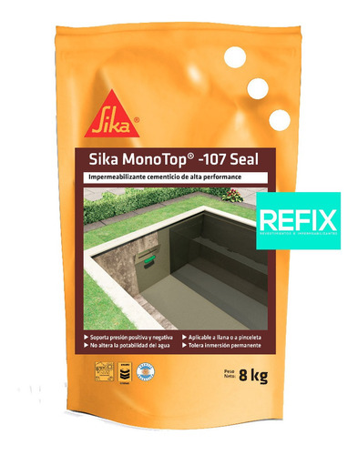 Sika Monotop 107 Impermeabilizante Cementíceo Doy Pack 8 Kg