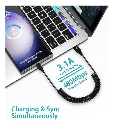 Cable Usb C A Usb, Android Auto De 3 Pies + 5 Pies