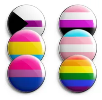 Comprar Bottons Bandeiras Lgbt - Kit Com 50 Bottons Botton Broche