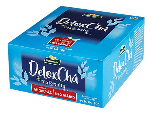 Chá Detox Chá Dia&noite Natural Life Contendo 60 Sachês