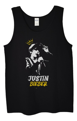 Polera Musculosa Justin Bieber Crown Stencil Pop Abominatron