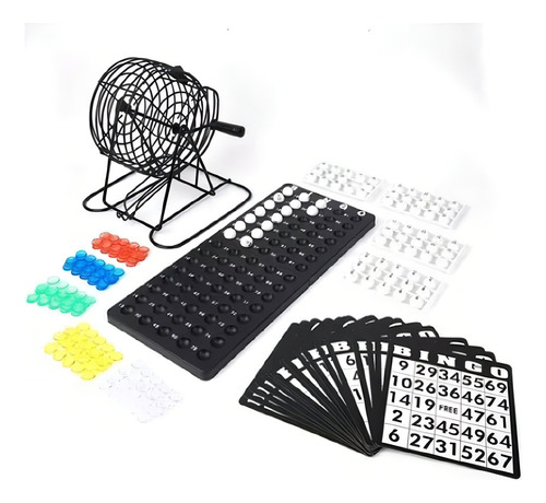 Set De Bingo Lota: Juego Completo Con Tombola, Fichas Y Pelo