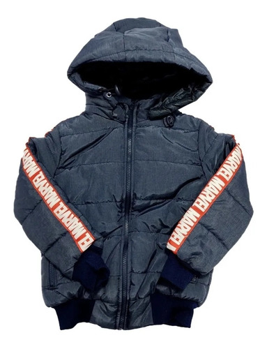 Campera Puffer Abrigo Con Capucha Impermeable Marvel®