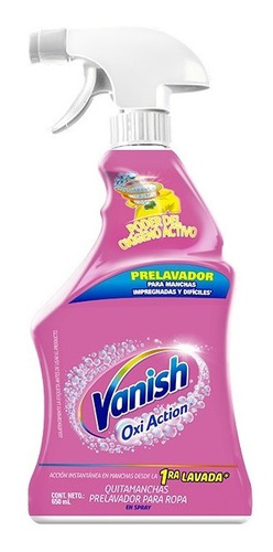 Vanish Poder O2 Prelavador Para Ropa Manchas Difíciles Spray