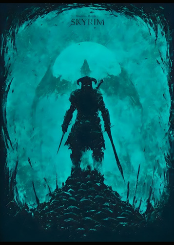 Póster The Elder Scrolls V: Skyrim Autoadhesivo 60x42cm #259