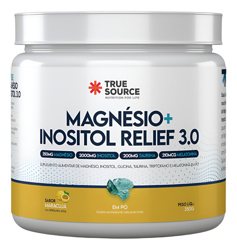 True Magnésio Bisciglinato + Inositol Relief 3.0 True Source