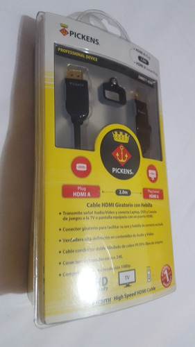 Cable Hdmi De 2.0 Mt Giratorio Con Hebilla Pickens 