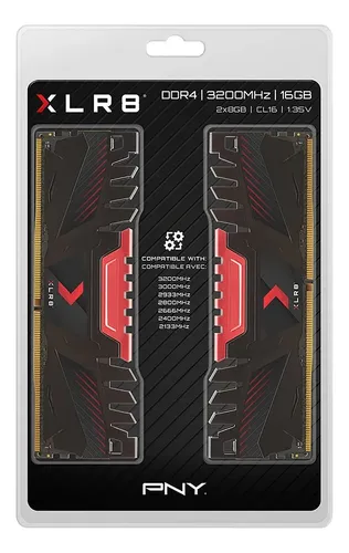Pny Xlr8 Gaming 16gb (2x8gb) Ddr4 Dram 3200mhz (pc4-25600