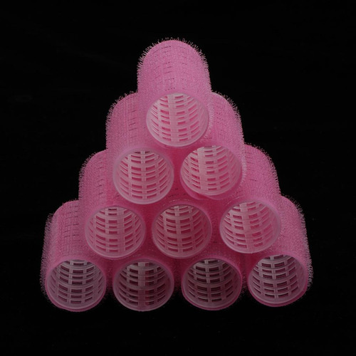 Rolos De Cabeleireiro 10x-rosa-28mm Descrito Descrito