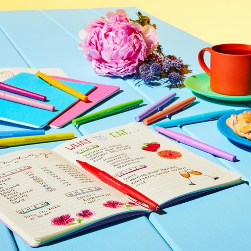 Marcadores Con Aroma Paper Mate Flair X 6 Punta Media