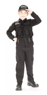 Disfraz De Policía Swat Para Niños Pequeños, Pequeño