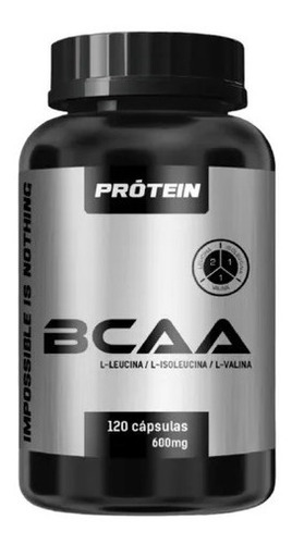 Bcaa Prótein  120 Caps. 600mg + Ganho De Massa Muscular 