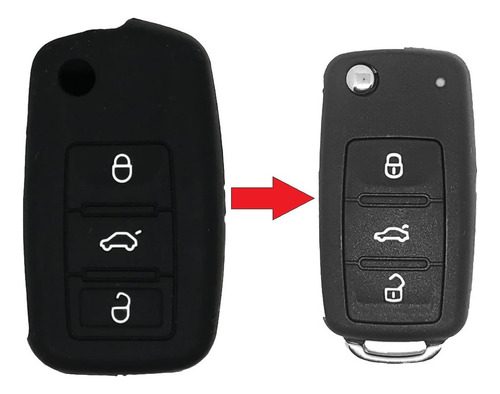 Funda De Silicón For Control Volkswagen Jetta Polo Vento...