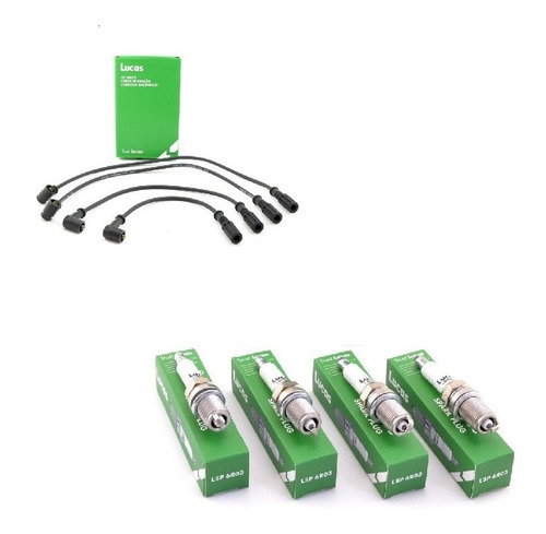 Kit Cables De Bujias+bujias Fiat Palio-siena 1.3 1.4 Fire 8v