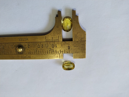 Berilo, Heliodoro Amarelo Extra Natural 02 Ovais 3,5 Ct. Amarelo Forte