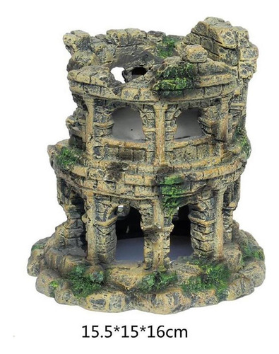 * Acuario Agua Coliseo Romano Modelo Decoración Decoraciones