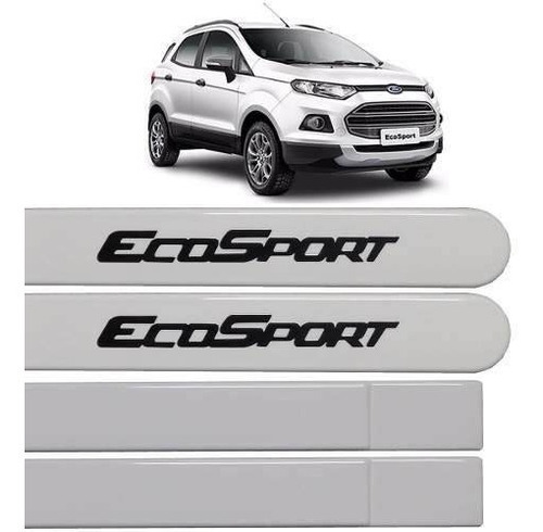 Jogo Friso Lateral Nova Ecosport 2013 2014 Branco Artico