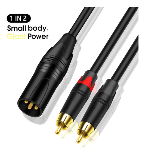 Xlr Para Cabo Cabo Duplo Plugue Adaptador Masculino 5m