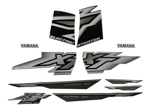 Kit Adesivos Yamaha Xt225 2000 Grafite 00739