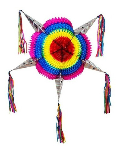 Piñata Plegable 85 Cm - Piñata Estrella - Decoración Papel