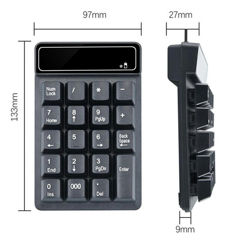 Extensões De Teclado Numérico, Sem Fio, Compatível Com