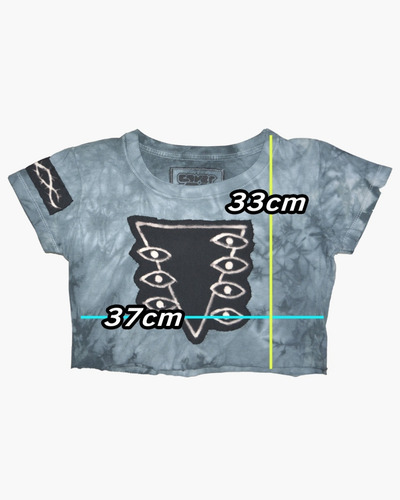 Imagen 7 de 8 de Croptop Lilith Evangelion Parche Prelavado Algodon Caustico