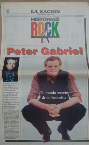 Suplemento La Nación Historia Rock 08/1993 Peter Gabriel