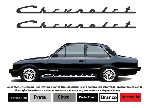 Kit Adesivos Faixa Lateral Chevrolet Chevette Ca-01061