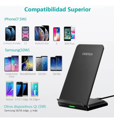 Cargador Inalámbrico Carga Rápida 15w De Tipo Universal