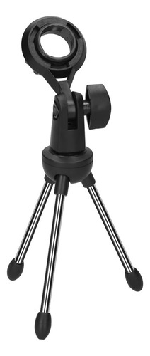 Tripé De Microfone Para Mesa Estudio Radio + Cachimbo Preto