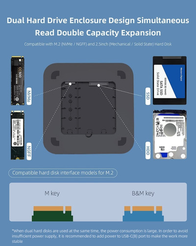 Hub Case Cubo Usb 3.1 Leitor + Displayport Hd Ssd Mac Silver