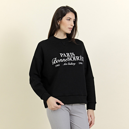Buzo Oversize Con Bordado Paris