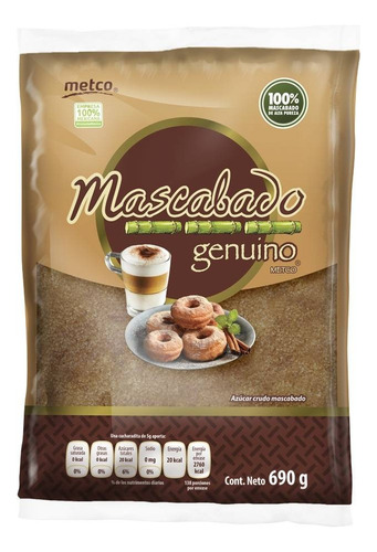 3 Pza Azúcar Mascabado Metco Genuino 690 G