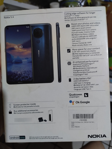 Nokia 5.4 128 Gb Polar Night 4 Gb Ram Con Accessorios Azul (Usado)