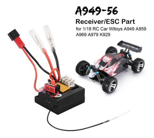 Imagen 1 de 8 de Variador Receptor Rc 2 En 1 Wltoys A949 A959 A969 A979 K929